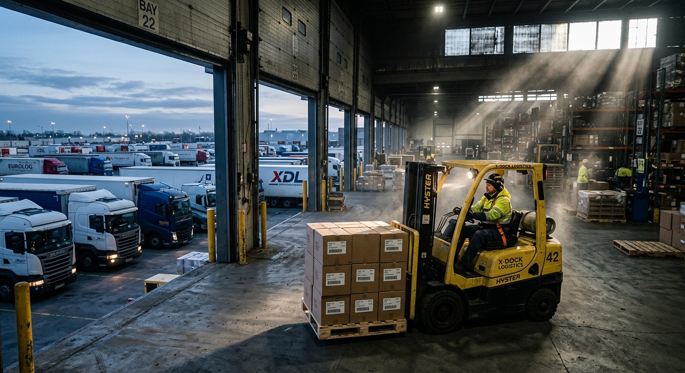 Forklift operator · cross-dock at shift change